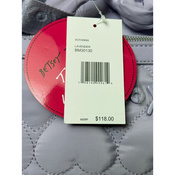 Betsey Johnson Quilted Heart Travel Tote Set - Picture 10 of 13